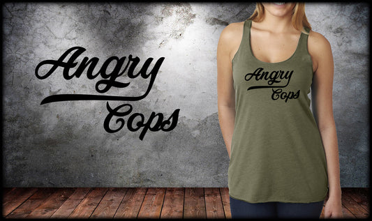 Angry Cops Logo Ladies Tank