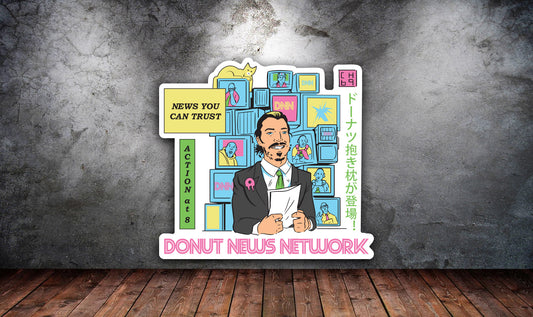 Donut News Network Sticker