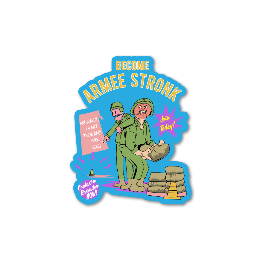 Armee Stronk Sandbag Sticker